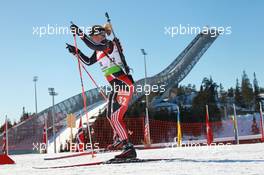 19.03.2011, Holmenkollen, Norway (NOR): Nadine Horchler (GER), Madshus, Rottefella, Exel, adidas- IBU world cup biathlon, pursuit women, Holmenkollen (NOR). www.xpb.cc. © Manzoni/xpb.cc. Every downloaded picture is fee-liable.