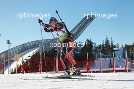 19.03.2011, Holmenkollen, Norway (NOR): Miriam Goessner (GER), Fischer, Salomon, Swix, adidas - IBU world cup biathlon, pursuit women, Holmenkollen (NOR). www.xpb.cc. © Manzoni/xpb.cc. Every downloaded picture is fee-liable.