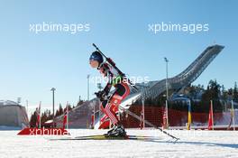 19.03.2011, Holmenkollen, Norway (NOR): Kathrin Hitzer (GER), Salomon, Swix, adidas - IBU world cup biathlon, pursuit women, Holmenkollen (NOR). www.xpb.cc. © Manzoni/xpb.cc. Every downloaded picture is fee-liable.