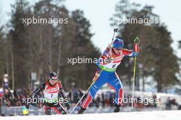 19.03.2011, Holmenkollen, Norway (NOR): Natalia Guseva (RUS), Atomic, OneWay, adidas - IBU world cup biathlon, pursuit women, Holmenkollen (NOR). www.xpb.cc. © Manzoni/xpb.cc. Every downloaded picture is fee-liable.