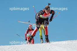 19.03.2011, Holmenkollen, Norway (NOR): Nadine Horchler (GER), Madshus, Rottefella, Exel, adidas - IBU world cup biathlon, pursuit women, Holmenkollen (NOR). www.xpb.cc. © Manzoni/xpb.cc. Every downloaded picture is fee-liable.
