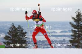17.03.2011, Holmenkollen, Norway (NOR): Krasimir Anev (BUL), Fischer, Rottefella, Alpina, Leki - IBU world cup biathlon, sprint men, Holmenkollen (NOR). www.xpb.cc. © Manzoni/xpb.cc. Every downloaded picture is fee-liable.