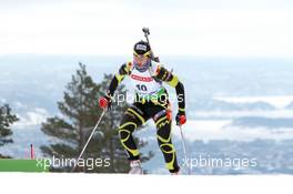 17.03.2011, Holmenkollen, Norway (NOR): Anais Bescond (FRA), Madshus, Rottefella, Swix, OneWay - IBU world cup biathlon, sprint women, Holmenkollen (NOR). www.xpb.cc. © Manzoni/xpb.cc. Every downloaded picture is fee-liable.