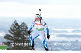 17.03.2011, Holmenkollen, Norway (NOR): Eveli Saue (EST), Madshus, Rottefella - IBU world cup biathlon, sprint women, Holmenkollen (NOR). www.xpb.cc. © Manzoni/xpb.cc. Every downloaded picture is fee-liable.