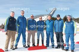 20.03.2011, Holmenkollen, Norway (NOR): Gerhard Koehler (GER), IBU IR material control, Ville Hapala (FIN), IBU IR shooting range, Borut Nunar (SLO), IBU assistent race director, Franz Berger (AUT), IBU race director  - IBU world cup biathlon, training, Holmenkollen (NOR). www.xpb.cc. © Manzoni/xpb.cc. Every downloaded picture is fee-liable.