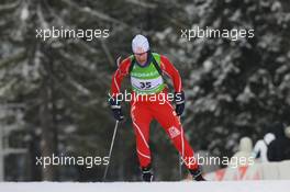 08.03.2011, Khanty-Mansiysk, Russia (RUS): Oystein Slettemark (GRL), Madshus, Rottefella, Alpina, Swix - IBU world championships biathlon, individual men, Khanty-Mansiysk (RUS). www.xpb.cc. © Manzoni/xpb.cc. Every downloaded picture is fee-liable.
