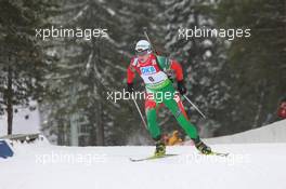 09.03.2011, Khanty-Mansiysk, Russia (RUS): Darya Domracheva (BLR), Fischer, Rottefella, Swix - IBU world championships biathlon, individual women, Khanty-Mansiysk (RUS). www.xpb.cc. © Manzoni/xpb.cc. Every downloaded picture is fee-liable.