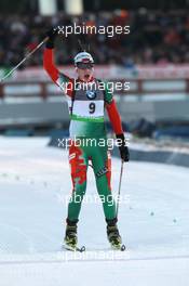 12.03.2011, Khanty-Mansiysk, Russia (RUS): Darya Domracheva (BLR), Fischer, Rottefella, Swix - IBU world championships biathlon, mass women, Khanty-Mansiysk (RUS). www.xpb.cc. © Manzoni/xpb.cc. Every downloaded picture is fee-liable.