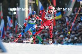 12.03.2011, Khanty-Mansiysk, Russia (RUS): Marie Laure Brunet (FRA), Rossignol, Rottefella, Swix - IBU world championships biathlon, mass women, Khanty-Mansiysk (RUS). www.xpb.cc. © Manzoni/xpb.cc. Every downloaded picture is fee-liable.