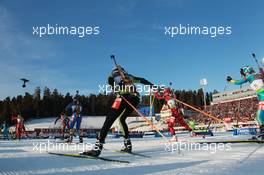12.03.2011, Khanty-Mansiysk, Russia (RUS): Anastasiya Kuzmina (SVK), Fischer, Salomon, Exel - IBU world championships biathlon, mass women, Khanty-Mansiysk (RUS). www.xpb.cc. © Manzoni/xpb.cc. Every downloaded picture is fee-liable.