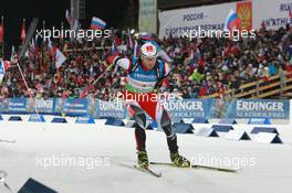 11.03.2011, Khanty-Mansiysk, Russia (RUS): Daniel Mesotitsch (AUT), Fischer, Rottefella, Leki - IBU world championships biathlon, relay men, Khanty-Mansiysk (RUS). www.xpb.cc. © Manzoni/xpb.cc. Every downloaded picture is fee-liable.