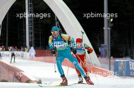 11.03.2011, Khanty-Mansiysk, Russia (RUS): Alexandr Chervyhkov (KAZ) - IBU world championships biathlon, relay men, Khanty-Mansiysk (RUS). www.xpb.cc. © Manzoni/xpb.cc. Every downloaded picture is fee-liable.