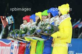 11.03.2011, Khanty-Mansiysk, Russia (RUS): Biathlon Feature: The flower Girls - IBU world championships biathlon, relay men, Khanty-Mansiysk (RUS). www.xpb.cc. © Manzoni/xpb.cc. Every downloaded picture is fee-liable.