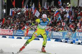 11.03.2011, Khanty-Mansiysk, Russia (RUS): Pavol Hurajt (SVK), Fischer, Rottefella, Alpina, One Way - IBU world championships biathlon, relay men, Khanty-Mansiysk (RUS). www.xpb.cc. © Manzoni/xpb.cc. Every downloaded picture is fee-liable.