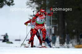 13.03.2011, Khanty-Mansiysk, Russia (RUS): Marie Laure Brunet (FRA), Rossignol, Rottefella, Swix - IBU world championships biathlon, relay women, Khanty-Mansiysk (RUS). www.xpb.cc. © Manzoni/xpb.cc. Every downloaded picture is fee-liable.