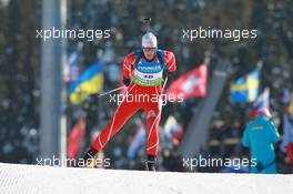 05.03.2011, Khanty-Mansiysk, Russia (RUS): Oystein Slettemark (GRL), Madshus, Rottefella, Alpina, Swix - IBU world championships biathlon, sprint men, Khanty-Mansiysk (RUS). www.xpb.cc. © Manzoni/xpb.cc. Every downloaded picture is fee-liable.