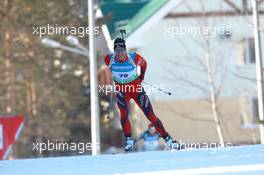 05.03.2011, Khanty-Mansiysk, Russia (RUS): Lars Berger (NOR), Madshus, Salomon, Swix, Odlo - IBU world championships biathlon, sprint men, Khanty-Mansiysk (RUS). www.xpb.cc. © Manzoni/xpb.cc. Every downloaded picture is fee-liable.