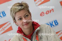 13.03.2011, Khanty-Mansiysk, Russia (RUS): Nicole Resch (GER), secretary general IBU - IBU world championships biathlon, IBU press conference, Khanty-Mansiysk (RUS). www.xpb.cc. © Manzoni/xpb.cc. Every downloaded picture is fee-liable.