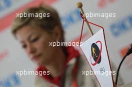 13.03.2011, Khanty-Mansiysk, Russia (RUS): Biathlon Feature: IBU Flag - IBU world championships biathlon, IBU press conference, Khanty-Mansiysk (RUS). www.xpb.cc. © Manzoni/xpb.cc. Every downloaded picture is fee-liable.