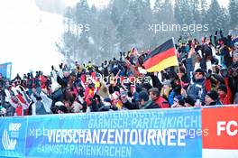 01.01.2011, Garmisch, Germany (GER): spectators  - FIS world cup ski jumping, four hills tournament, individual HS140, Garmisch (GER). www.xpb.cc. Â© Felgenhauer/xpb.cc. Every downloaded picture is fee-liable.