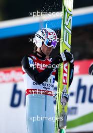 06.02.2011, Oberstdorf, Germany (GER): disappointed Bjoern Einar Romoeren (NOR), Fischer, hits himself with the skis  - FIS world cup ski jumping, team HS213, Oberstdorf (GER). www.xpb.cc. © Laiho/xpb.cc. Every downloaded picture is fee-liable.