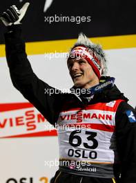 03.03.2011, Oslo, Norway (NOR): Thomas Morgenstern (AUT), Fischer  - FIS nordic world ski championships, ski jumping, individual HS134, Oslo (NOR). www.xpb.cc. © Laiho/xpb.cc. Every downloaded picture is fee-liable.