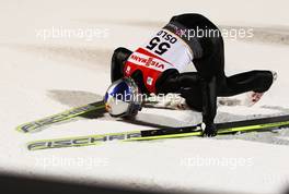 03.03.2011, Oslo, Norway (NOR): a kiss to the snow, Gregor Schlierenzauer (AUT), Fischer  - FIS nordic world ski championships, ski jumping, individual HS134, Oslo (NOR). www.xpb.cc. © Laiho/xpb.cc. Every downloaded picture is fee-liable.