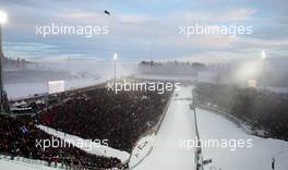 03.03.2011, Oslo, Norway (NOR): the stadium full of spectators  - FIS nordic world ski championships, ski jumping, individual HS134, Oslo (NOR). www.xpb.cc. © Laiho/xpb.cc. Every downloaded picture is fee-liable.