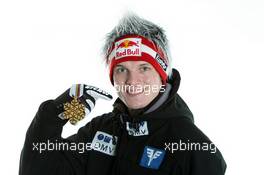 26.02.2011, Oslo, Norway (NOR): Thomas Morgenstern (AUT), Fischer - FIS nordic world ski championships, ski jumping, medals, Oslo (NOR). www.xpb.cc. © Hemmersbach/xpb.cc. Every downloaded picture is fee-liable.