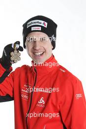 03.03.2011, Oslo, Norway (NOR): Simon Ammann (SUI), Fischer  - FIS nordic world ski championships, ski jumping, medals, Oslo (NOR). www.xpb.cc. © Hemmersbach/xpb.cc. Every downloaded picture is fee-liable.