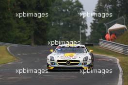 #23 Rowe Racing Mercedes-Benz SLS AMG GT3: Nico Bastian, Jan Seyffarth  20.06.2014. ADAC Zurich 24 Hours, Nurburgring, Germany