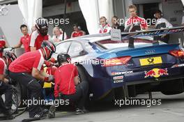 Pitstop, Mattias Ekstroem (SWE), Audi Sport Team Abt Sportsline, Audi A5 DTM 27.06.2014, Norisring, Nürnberg, Germany, Friday.