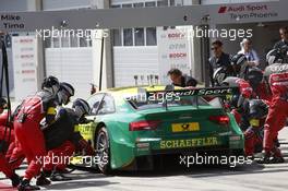 Pitstop, Mike Rockenfeller (GER) Audi Sport Team Phoenix Audi RS 5 DTM 03.08.2014, Red Bull Ring, Spielberg, Austria, Sunday.