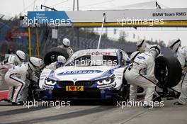 Pitstop Maxime Martin (BEL) BMW Team RMG BMW M4 DTM 12.09.2014, Lausitzring, Germany, Friday.