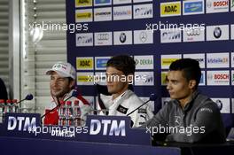 Press Conference, Mike Rockenfeller (GER) Audi Sport Team Phoenix Audi RS 5 DTM, Marco Wittmann (GER) BMW Team RMG BMW M4 DTM, Pascal Wehrlein (GER) Mercedes AMG DTM-Team HWA DTM Mercedes AMG C-Coupé 17.10.2014, Hockenheim, Hockenheimring, Friday.