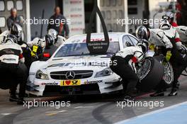 Pitstop, Paul Di Resta (GBR) Mercedes AMG DTM-Team HWA DTM Mercedes AMG C-Coupé 17.10.2014, Hockenheim, Hockenheimring, Friday.