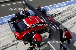 Pitstop, Edoardo Mortara (ITA) Audi Sport Team Abt Audi RS 5 DTM 01.04.2014, DTM Test, Hungaroring, Hungary, Tuesday.