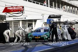 Pitstop, Joey Hand (USA) BMW Team RBM BMW M4 DTM 01.04.2014, DTM Test, Hungaroring, Hungary, Tuesday.