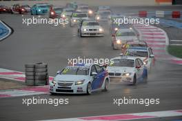    Start of the race  20.04.2014. European Touring Car Championship, Round 1 , Paul Ricard, France. Sunday.