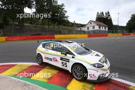 Andreas Pfister (DEU) Seat Leon Copa, ADAC Team Nordbayern EV 21.06.2014. European Touring Car Championship, Round 3, Spa-Francorchamps, Belgium.