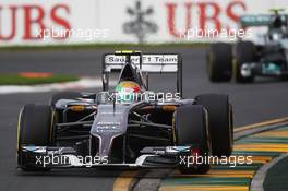 Esteban Gutierrez (MEX) Sauber C33. 16.03.2014. Formula 1 World Championship, Rd 1, Australian Grand Prix, Albert Park, Melbourne, Australia, Race Day.