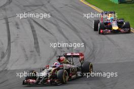 Romain Grosjean (FRA) Lotus F1 E22. 16.03.2014. Formula 1 World Championship, Rd 1, Australian Grand Prix, Albert Park, Melbourne, Australia, Race Day.