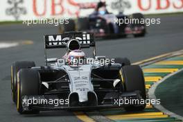 Jenson Button (GBR) McLaren MP4-29. 16.03.2014. Formula 1 World Championship, Rd 1, Australian Grand Prix, Albert Park, Melbourne, Australia, Race Day.