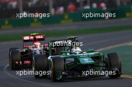 Marcus Ericsson (SWE) Caterham. 16.03.2014. Formula 1 World Championship, Rd 1, Australian Grand Prix, Albert Park, Melbourne, Australia, Race Day.