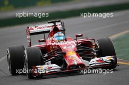 Fernando Alonso (ESP) Ferrari F14-T. 15.03.2014. Formula 1 World Championship, Rd 1, Australian Grand Prix, Albert Park, Melbourne, Australia, Qualifying Day.