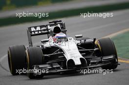 Jenson Button (GBR) McLaren MP4-29. 15.03.2014. Formula 1 World Championship, Rd 1, Australian Grand Prix, Albert Park, Melbourne, Australia, Qualifying Day.