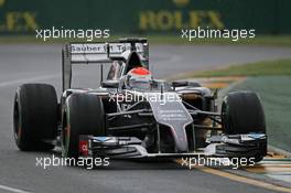 Adrian Sutil (GER) Sauber C33. 15.03.2014. Formula 1 World Championship, Rd 1, Australian Grand Prix, Albert Park, Melbourne, Australia, Qualifying Day.