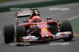 Kimi Raikkonen (FIN) Ferrari F14-T. 15.03.2014. Formula 1 World Championship, Rd 1, Australian Grand Prix, Albert Park, Melbourne, Australia, Qualifying Day.