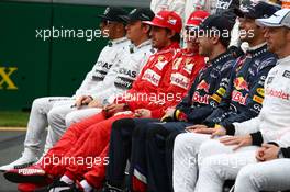 The drivers start of season photograph. 16.03.2014. Formula 1 World Championship, Rd 1, Australian Grand Prix, Albert Park, Melbourne, Australia, Race Day.