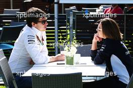 (L to R): Toto Wolff (GER) Mercedes AMG F1 Shareholder and Executive Director with Claire Williams (GBR) Williams Deputy Team Principal. 13.03.2014. Formula 1 World Championship, Rd 1, Australian Grand Prix, Albert Park, Melbourne, Australia, Preparation Day.